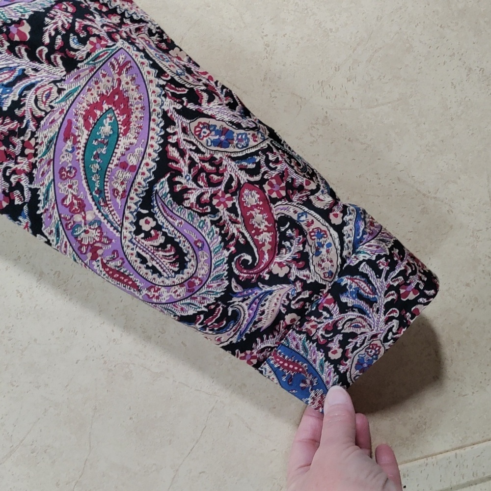 2/$10 04178 Chaps teal & purple paisley No Iron button up shirt XL NWT - Picture 7 of 13